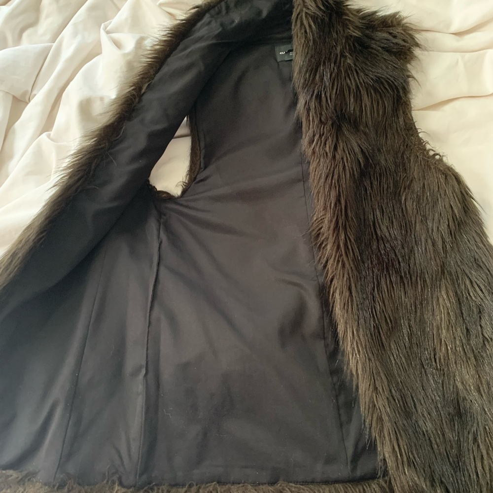 Club Monaco faux fur vest black